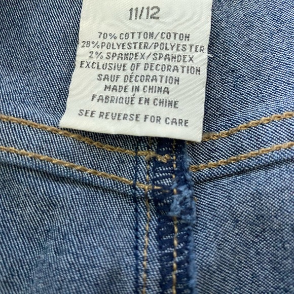 Jeans Stretch Size 11-12 Dark Polyester & Spandex 70%Cotton excellent condition - Picture 5 of 8